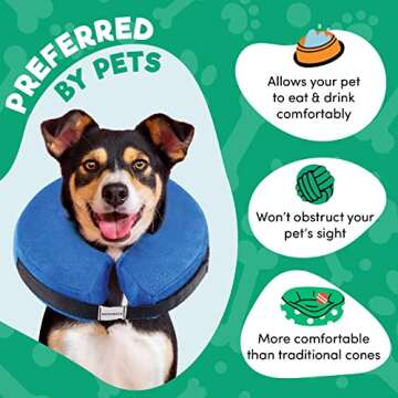 Comfortable Inflatable Recovery Collar for Dogs and Cats