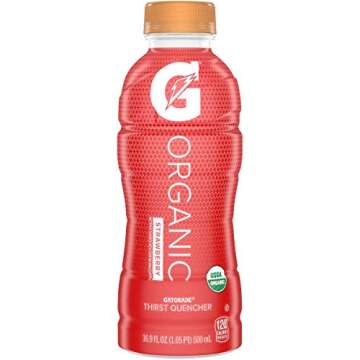 G Organic Strawberry Sports Drink - USDA Certified Organic 16.9 Fl Oz