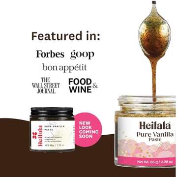 Vanilla Bean Paste for Baking - Heilala Vanilla, Preferred by the World's Best Chefs and Bakers - Low Sugar Pure Vanilla Paste, Sustainably and Ethically Sourced - 2.29 oz