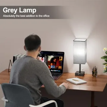 aooshine Bedside Lamp with USB Charging Ports for Bedroom