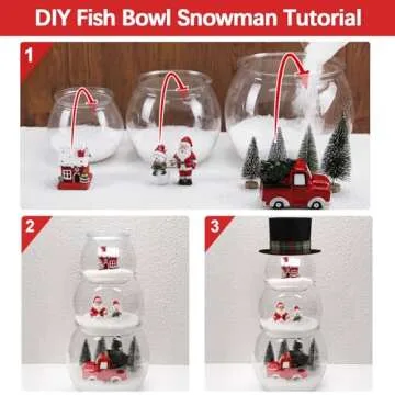 DIY Fish Bowl Snowman - Christmas Craft Kit for Family Fun
