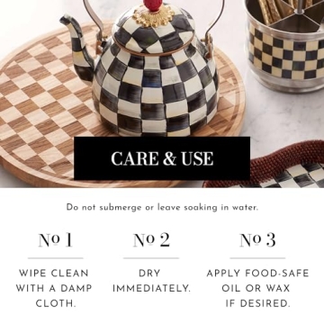 MACKENZIE-CHILDS Check Lazy Susan Serving Board for Entertaining