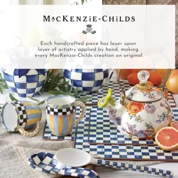 MACKENZIE-CHILDS Check Lazy Susan Serving Board for Entertaining
