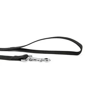 Nylon Dog Training Leash, Traction Rope, 4/5/6 Feet Long, 3/4 Inch 1 Inch Wide, for Small and Medium Dogs (1'' x 4 FT, Black)