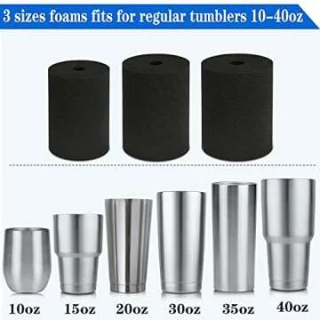 3 Sizes Foam Turner for 10oz-40oz Tumbler Crafting