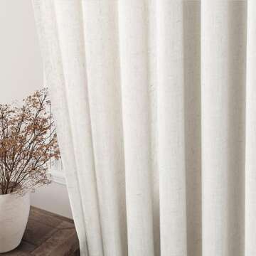 Elegant Cream Natural Linen Curtains for Stylish Decor