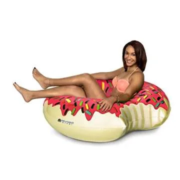 Inflatable Giant Pool Float Donut for Fun Summer