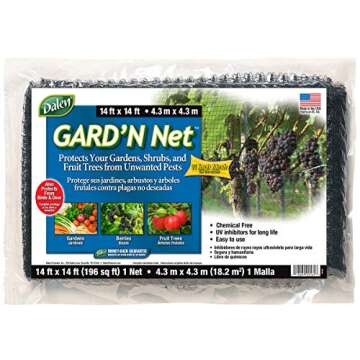 Dalen Garden Net Netting 14 x 14 Ft Mesh Protection Plant Fruit Bug Bird Barrier WLM8 PN5151
