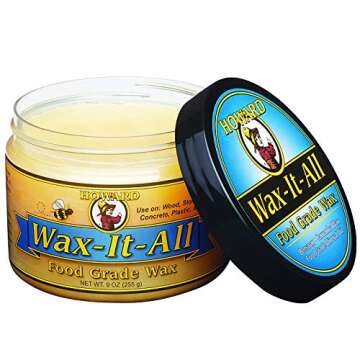 HOWARD - Protective Food-Grade Wax: Beautifies and Extends the Finish of Surfaces. Ideal for Wood, S...