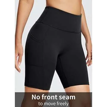 BALEAF Biker Shorts Women Yoga Gym Workout Spandex Running Volleyball Tummy Control Compression with...