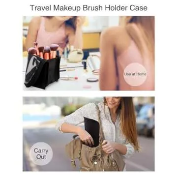 Stand-Up Makeup Brush Holder - Travel & Organization Essentials