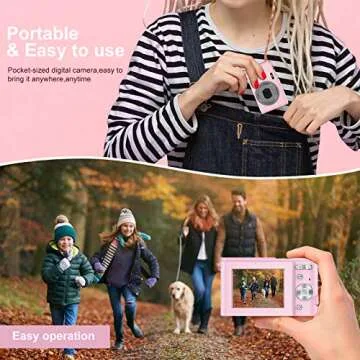 Digital Camera,1080P HD 36MP Compact Mini Video Camera 2.4 Inch Rechargeable YouTube Vlogging Camera with 16X Digital Zoom Pocket Camera for Beginners/Seniors/Adult/Teenagers/Kids/Students