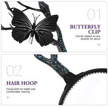 Lurrose Tree Branches Antler Headband for Halloween Cosplay