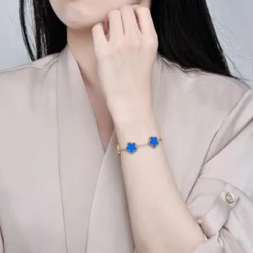 FLY FEI Adjustable Gold-Plated Clover Bracelet for Women