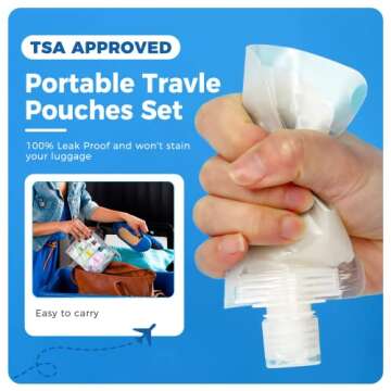 YOGINGO 23 Pcs Travel Toiletries Pouches Set 30ml 50ml 100ml