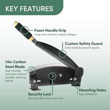 Professional Flower Stem Cutter Tool for Floristry and Gardening - Bulk Bunch Cutter with 14" Durabl...