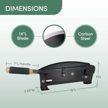 Professional Flower Stem Cutter Tool for Floristry and Gardening - Bulk Bunch Cutter with 14" Durable High Carbon Steel Blade
