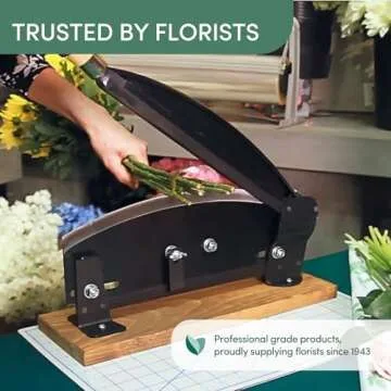 Professional Flower Stem Cutter Tool for Floristry and Gardening - Bulk Bunch Cutter with 14" Durable High Carbon Steel Blade