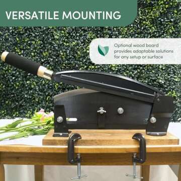 Professional Flower Stem Cutter Tool for Floristry and Gardening - Bulk Bunch Cutter with 14" Durable High Carbon Steel Blade