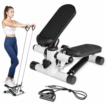 YSSOA Mini Stepper with Resistance Band - Compact Home Workout Equipment