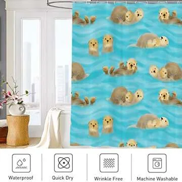Abaysto Sea Otters Shower Curtain for Fun and Style