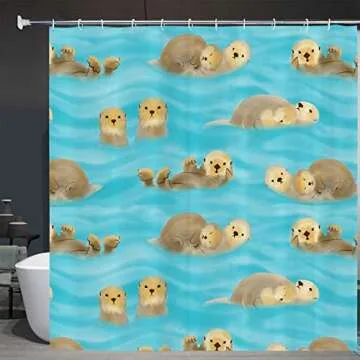 Abaysto Sea Otters Shower Curtain for Fun and Style