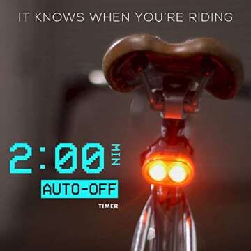 Proton R60 Smart Bike Tail Light Motion Sensing Rear Bicycle Brake Lights Auto On/Off Taillight USB Rechargeable Fit's All Bikes Aero Road Bike Mountain Bike BMX