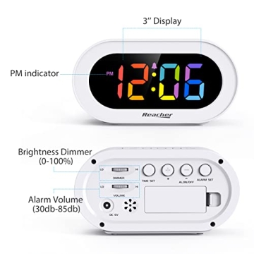 REACHER LED Digital Alarm Clock with Snooze Feature