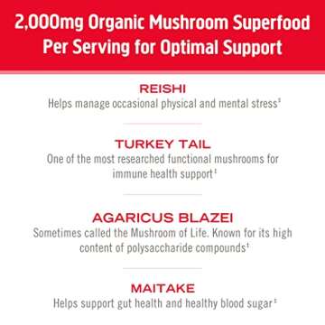 Om Organic Mushroom Immune Superfood Powder - 100 Servings