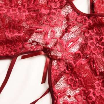 Ababoon Women's Lace Teddy Lingerie - Sexy Sleepwear