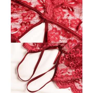 Ababoon Women's Lace Teddy Lingerie - Sexy Sleepwear