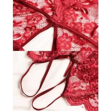 Ababoon Women's Lace Teddy Lingerie - Sexy Sleepwear