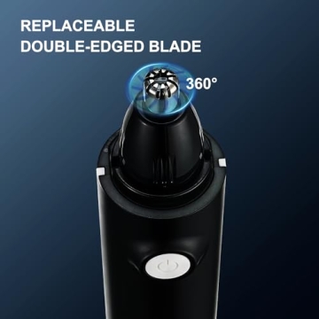 Aiefeya Nose Hair Trimmer for Men, 2024 Professional Painless Eyebrow&Facial&Nose Hair Trimmer for Men Women, IPX7 Waterproof, USB Rechargeable, Easy Cleaning, All-in-ONE Nose Hair Trimmer