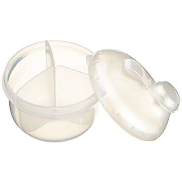 Nuby Milk Powder Dispenser, Colors May Vary, 3 Compartments