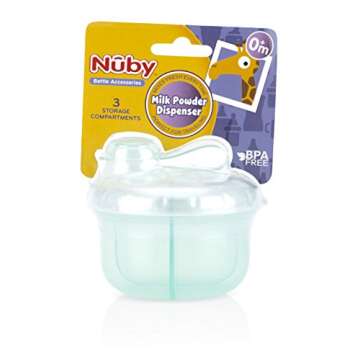 Nuby Milk Powder Dispenser, Colors May Vary, 3 Compartments