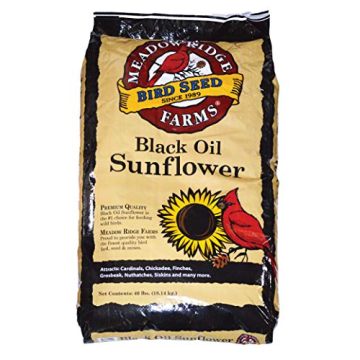 Premium Meadow Ridge Farms Black Oil Sunflower Bird Seed for Wild Birds