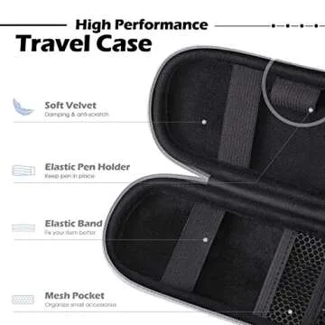 AGPTEK Case Holder for Apple Pencil, Slim Carrying Case Pouch Cover Compatible with Apple Pen Accessories, USB Cable, Earphone, Samsung Stylus iPad Pro Pen/Pencil, Recording Pen, Gray