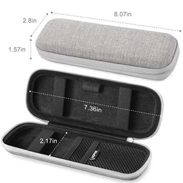 AGPTEK Case Holder for Apple Pencil, Slim Carrying Case Pouch Cover Compatible with Apple Pen Accessories, USB Cable, Earphone, Samsung Stylus iPad Pro Pen/Pencil, Recording Pen, Gray