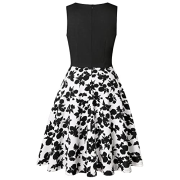 OWIN Vintage Floral A-Line Dress for Elegant Occasions