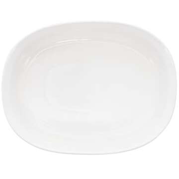 CorningWare French White 1.5 Quart Oval Casserole Bundle: 1.5 Oval with Plastic Lid
