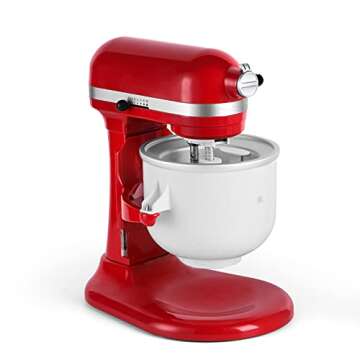 KITCHOOD Ice Cream Maker for KitchenAid Mixers 2-Quart