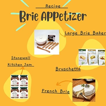 Large Brie Baking Dish with Cookbook & Utensils Set