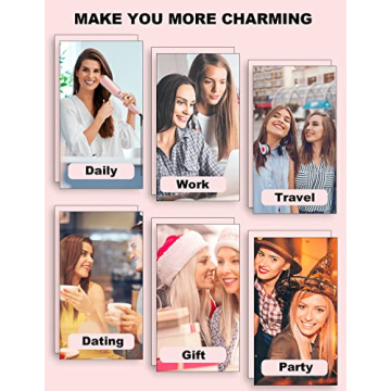 LANDOT Ceramic Hair Straightener Brush for Frizz-Free Shiny Hair