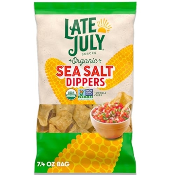Late July Snacks Organic White Corn Tortilla Chip Dippers - Perfect for Dips!