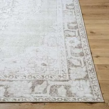 Livabliss x Our PNW Home Rainier Updated Traditional Washable Area Rug, 5'3" x 7'3", Light Gray