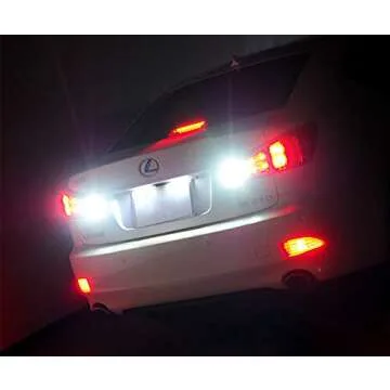 JDM ASTAR Extremely Bright 144-EX Chipsets 3056 3156 3057 3157 LED Bulbs with Projector for Backup Reverse Lights, Xenon White