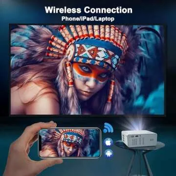 Projector with WiFi Bluetooth 1080P Full HD Outdoor Home
