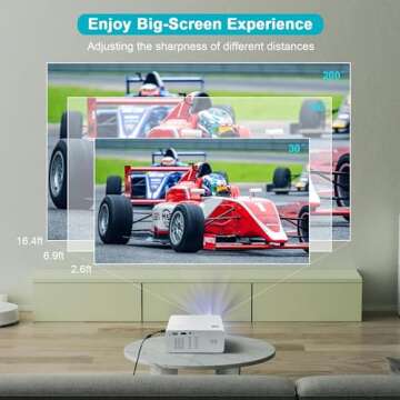 Projector with WiFi Bluetooth 1080P Full HD Outdoor Home