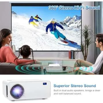 Projector with WiFi Bluetooth 1080P Full HD Outdoor Home