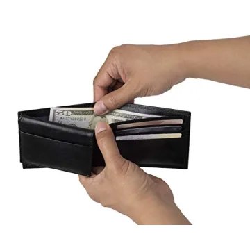 Amazon Essentials Men's RFID Secure Bifold Wallet Black